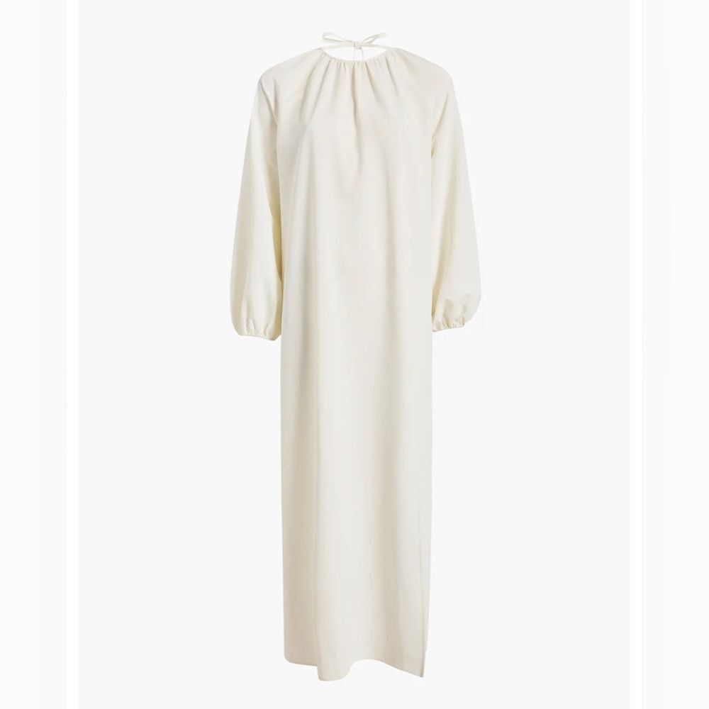 NWT Hill House Simone Maxi Dress Ivory Coconut Milk Open Back Slit XXL - Picture 12 of 15